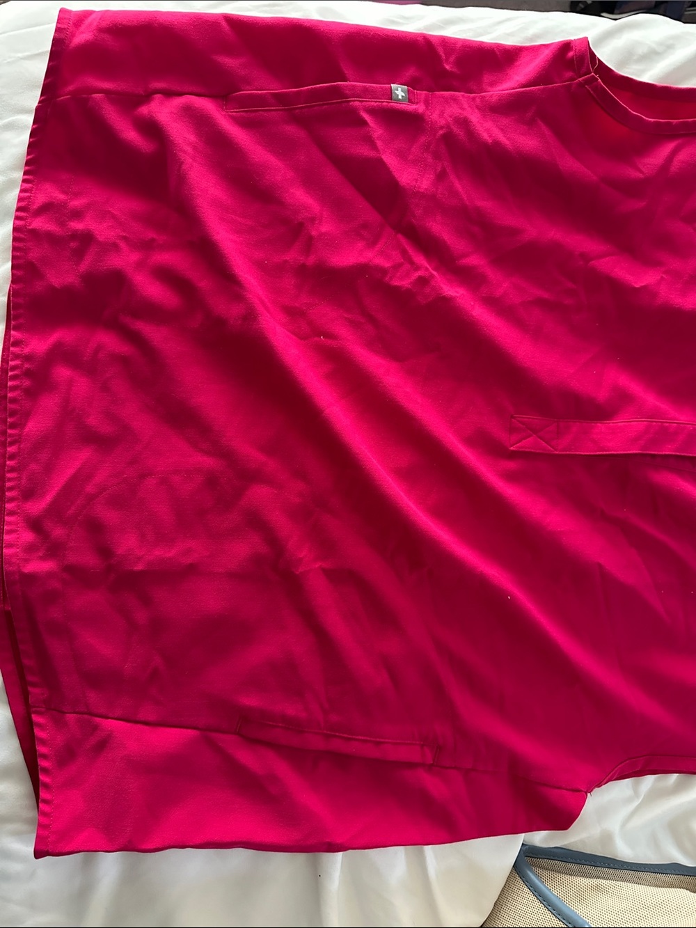 Figs Sleeveless Mock Collar Top - Hot Pink - Picture 3 of 4